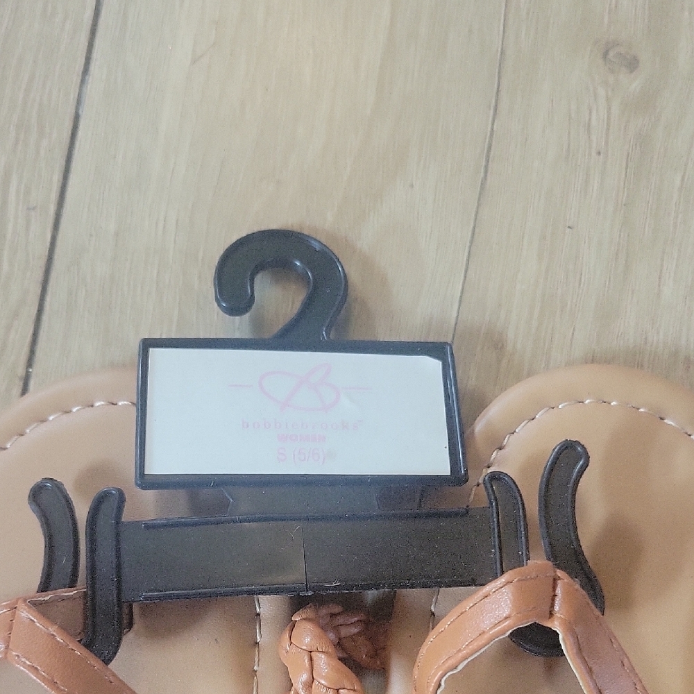 Bobbie Brooks Women's Braided Brown Sandals - Picture 3 of 4